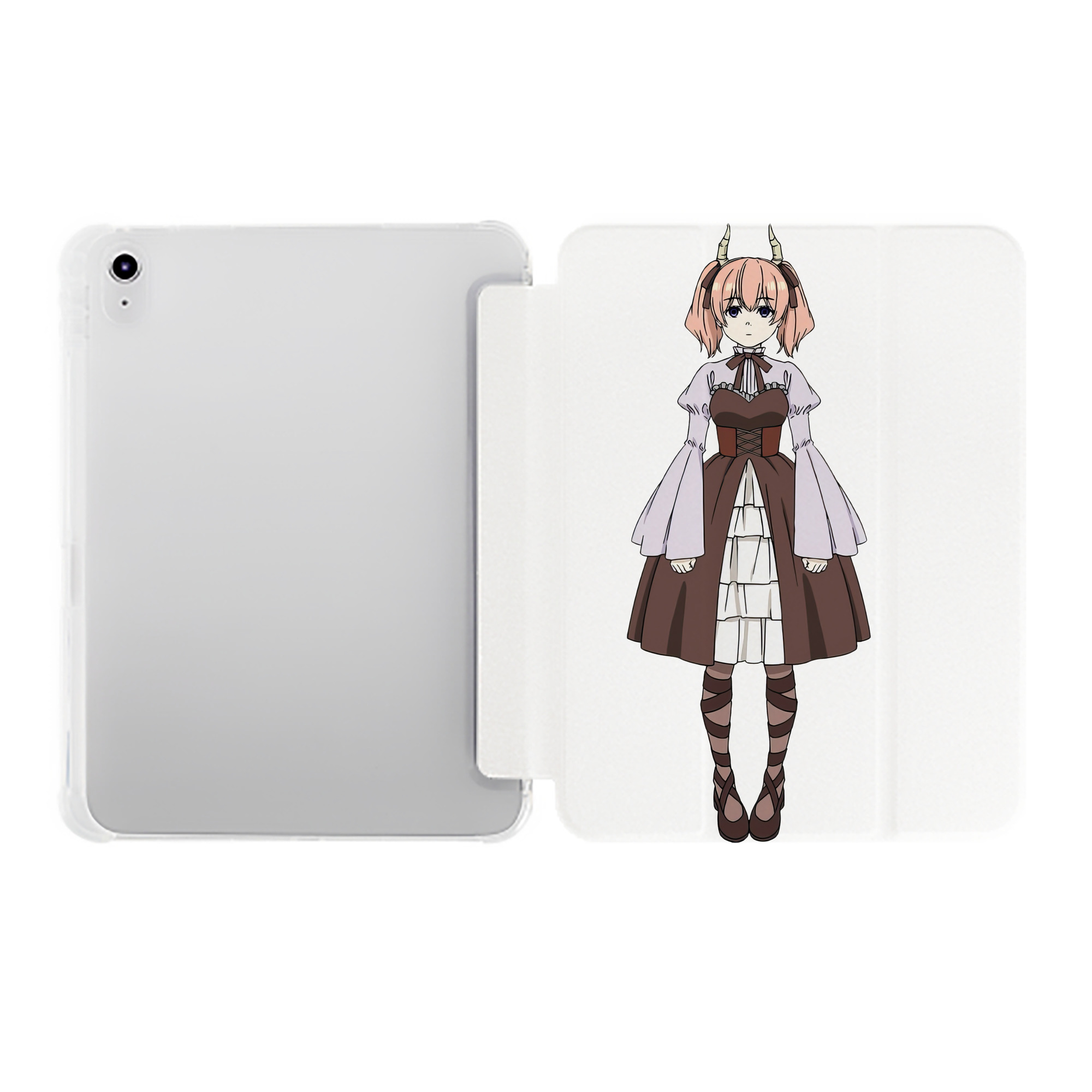 （画像用） 葬送のフリーレン Frieren IPad ケース ペン収納付き 三つ折りスタンド PUレザー×シリコン 対応機種9.5/10.5/10.9インチ